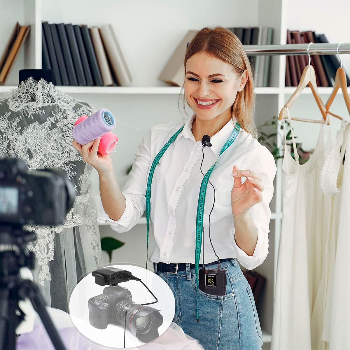 Miniatura 10 de Micrófonos Inalámbricos Dual UHF DX-200H